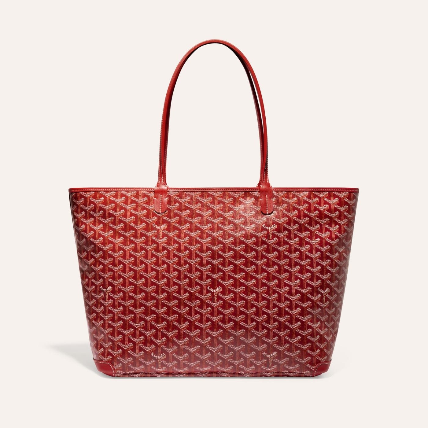 Goyard Artois Tote MM Red Goyardine Canvas & Chevroches Calfskin Palladium Hardware - Image 1